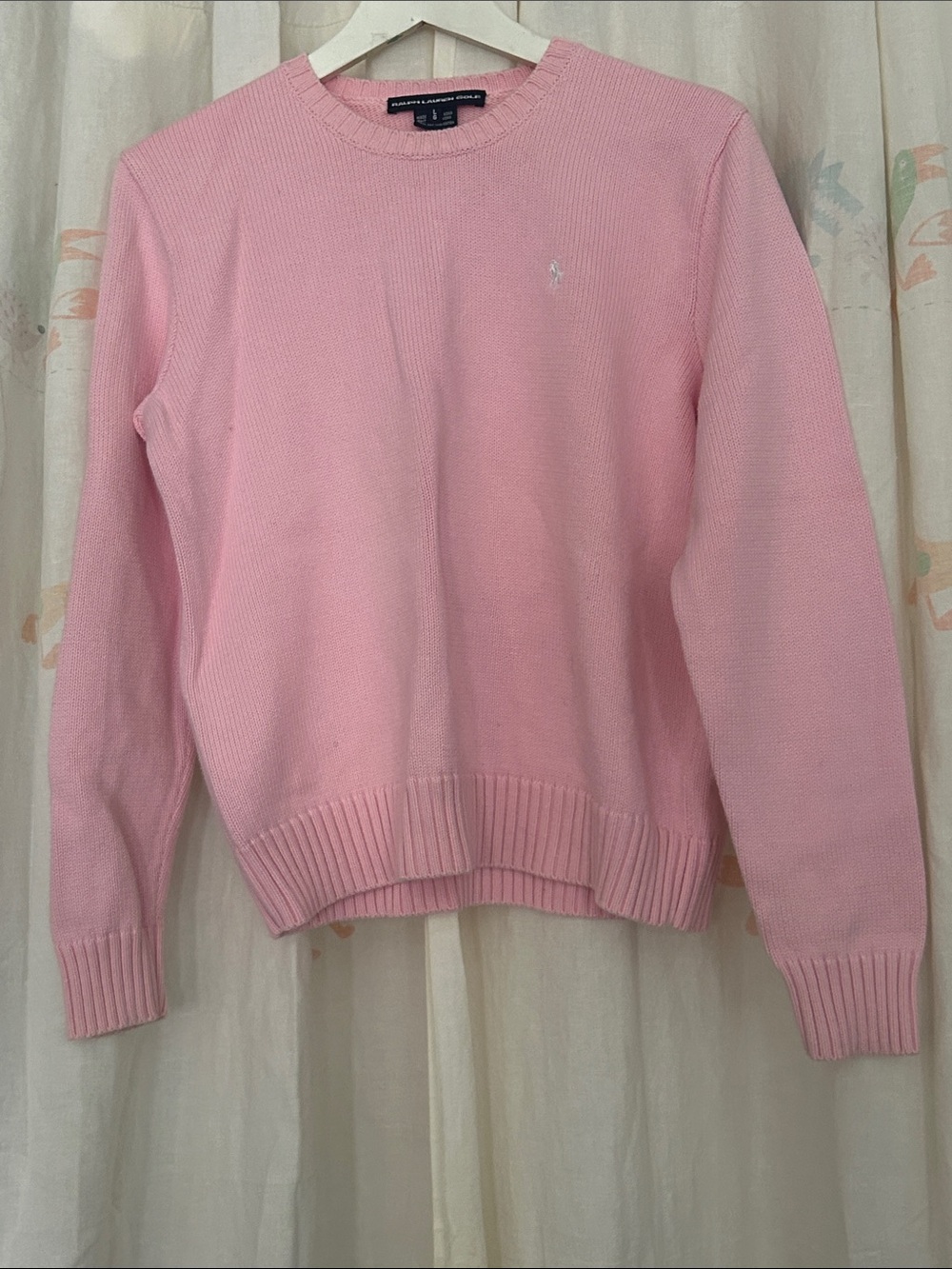 Ralph Lauren Light Pink Crewneck Sweater L